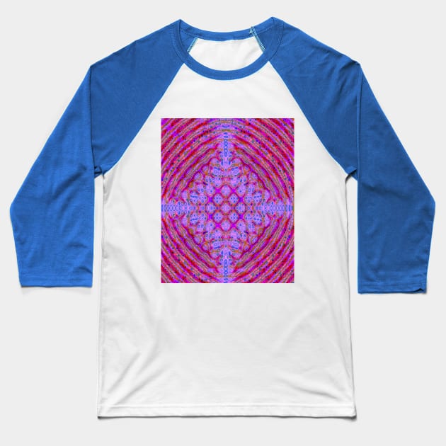 Paisley Kaleidoscope Fractal Baseball T-Shirt by Art by Deborah Camp